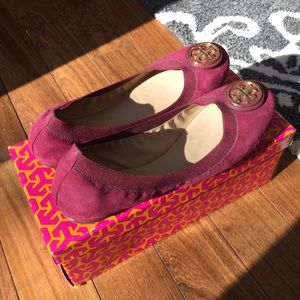Tori Burch Magenta Ballet Flats - Size 8